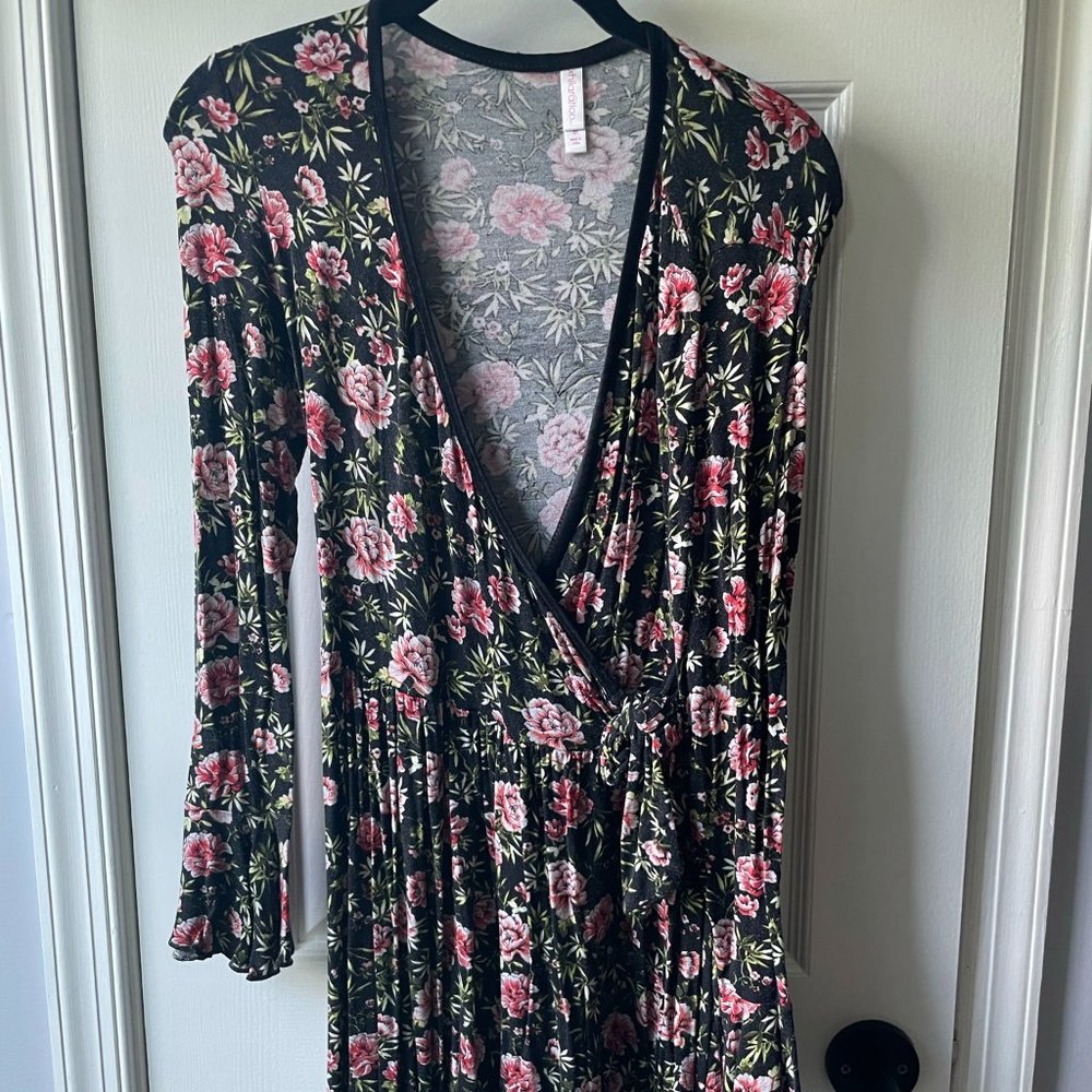 Black floral dress from Xhilaration